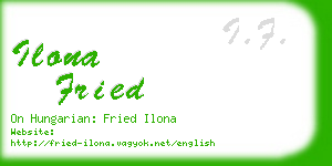 ilona fried business card